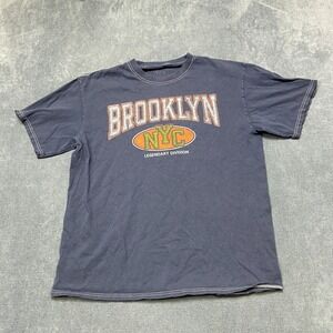 Full Tilt Brooklyn T Shirt Mens M Blue Cotton Crew Neck Short Sleeve Pullover
